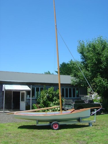 Replica of Nimble, top NZ poinstscorer in the 1956 12ft skiff Interdominion  © SW